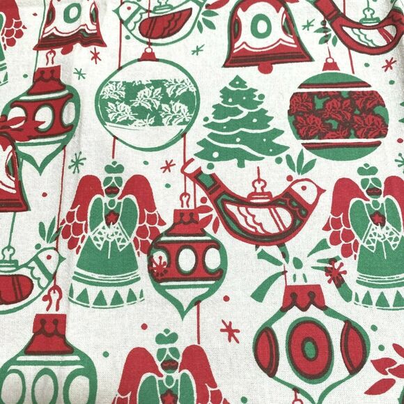 Christmas holiday cotton tea towel red & green - Picture 4 of 6